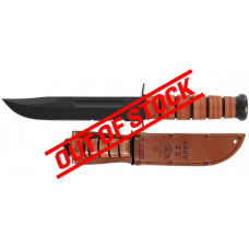 KA-BAR U.S. Army 7" Fixed Blade Knife Serrated Edge w/Sheath